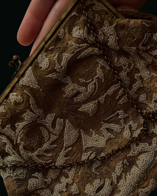 Embroidered and Beaded French Purse