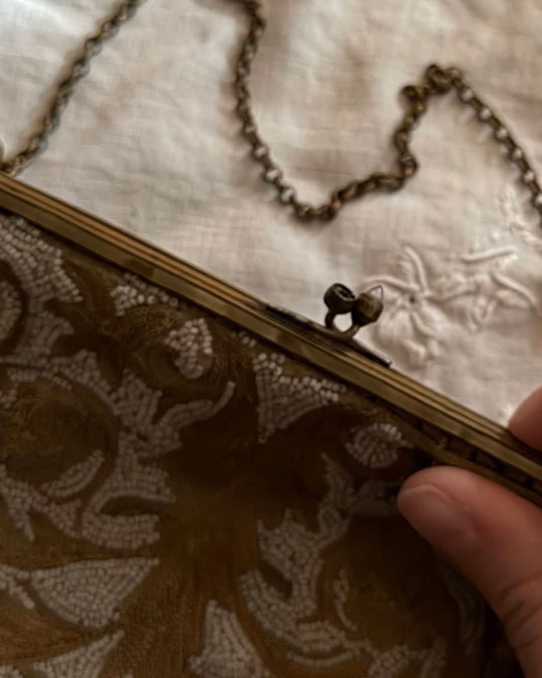 Embroidered and Beaded French Purse