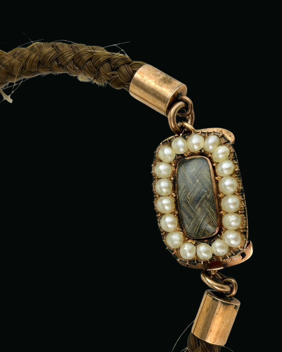Georgian Hair Mourning Bracelet, Engraved 1792