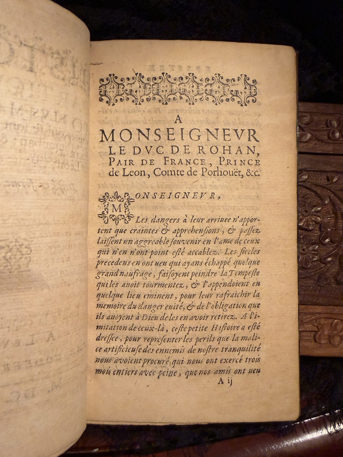 Dedication leaf to the Duc de Rohan with a woodcut headpiece, Siege de Montauban 1624, IM-0049
